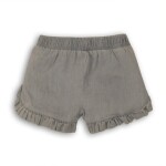 Kraťasy dívčí s volánky, Minoti, Shell 5, šedá - 74/80 | 9-12m