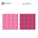 Connetix Connetix Tiles - Magnetické Základny Pastelová Růžová & Berry 2 ks