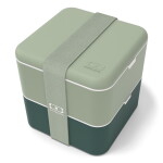 Monbento Svačinový box Monbento Square Green Bicolor 1,7 l, zelená barva, plast