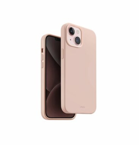 Pouzdro UNIQ Lino Hue MagClick iPhone 15, Blush růžové