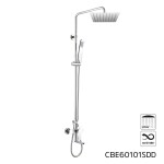 Mereo Dita vanová baterie s talířovou hranatou slim sprchou, nerez CBE60101SDD