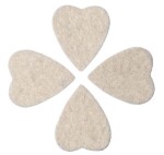 Timber Tones Felt Tones Heart Natural Wool Felt 4-Pack
