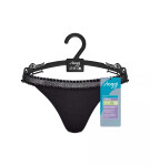 Dámská tanga GO Ribbed R Tanga C2P - BLACK - černé 0004 - SLOGGI BLACK M