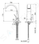 STEINBERG - 280 Umyvadlová baterie, růžové zlato 280 1010 RG