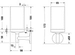 DURAVIT - Starck T Sklenka na kartáčky a pastu s držákem, chrom/mléčné sklo 0099311000