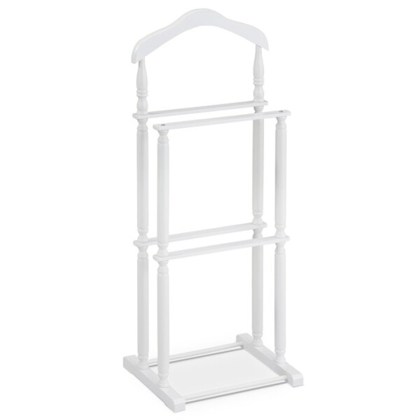 Němý sluha, výška 108 cm, masiv kaučukovník, bílý matný lak, nosnost 7 kg