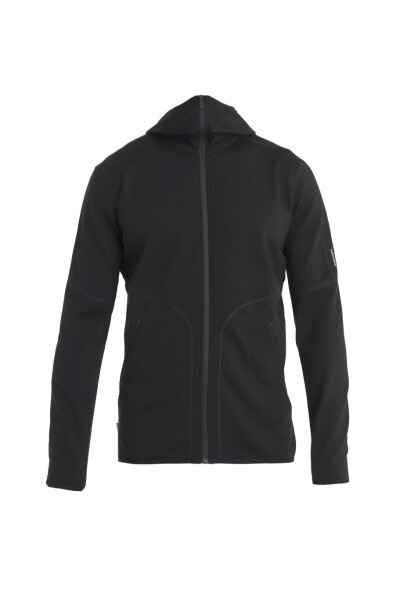 Pánská merino mikina ICEBREAKER Mens 560 Realfleece EleMtal II LS Zip H, Black velikost: XXL