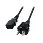 EFB Schuko - IEC C19 černá / Napájecí kabel / 1,8 m / 16 A / 250 V VDE (EK511.1,8)