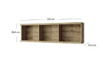 ARTEN (NANO Systems s.r.o.) Regál závěsný DOORSET-135 (Dub navarra) REGAL-ZAVESNY-DOORSET-135