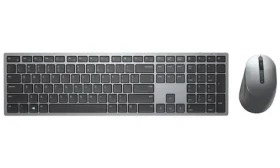 DELL KM7321W UA stříbrná / Set bezdrátové klávesnice a myši / UA layout / USB adaptér 2.4GHz / Bluetooth / 1600 DPI (580-AJQV)