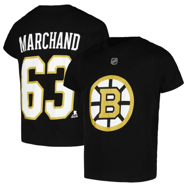 Outerstuff Dětské tričko Boston Bruins Brad Marchand #63 Player Name Number Velikost: Dětské let)