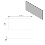 SAPHO - Deska DTDL 101x1,8x46,5cm, dub Alabama CR101-2222
