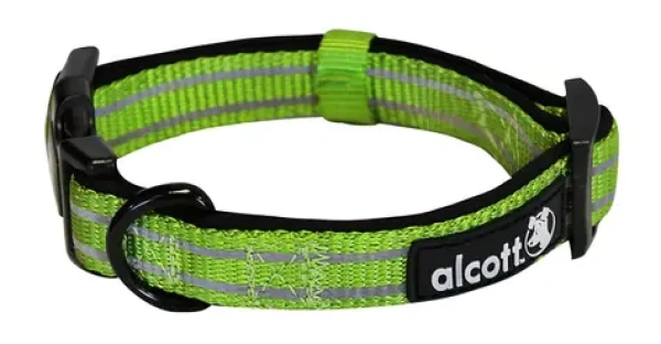 Alcott Adventure zelená - velikost S / reflexní obojek pro psy (AC-02240)