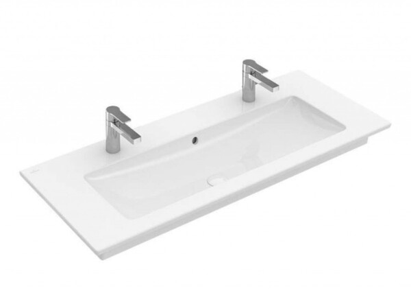 VILLEROY & BOCH - Venticello Umyvadlo nábytkové 120x50 cm, s přepadem, 2 otvory pro baterii, alpská bílá 4104CK01