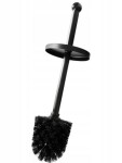 Erga Aurora Black, toaletní WC kartáč s dřevěným držákem na WC papír na postavení 19x19x72,5 cm, hnědá-černá, ERG-SEP-1004SEPSTLUNA