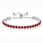 Náramek Swarovski Elements Cianoti Garnet, Červená 14 cm + 9 cm (prodloužení)