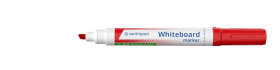 Značkovač na bílé tabule Centropen 8569, klínový hrot - červený
