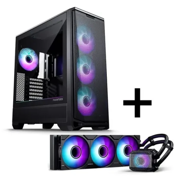 PHANTEKS Eclipse G400A + Glacier M25 Gen2 černá / Sada: PC skříň + AiO vodní chladič CPU / Mid Tower / průhledná bočnice (GABU-589)