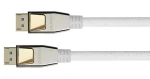 Python DisplayPort 2.0 bílá / Přípojný kabel DisplayPort - DisplayPort / 8K 60Hz / 54 Gbit/s / 3 m / Nylon (DP20-PY030W)