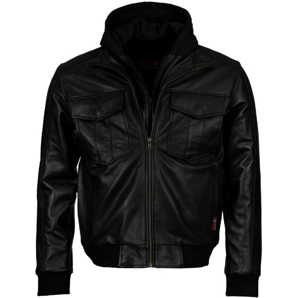 Pánská Kožená Bunda Cassian Celeste Brixton Černá Velikost: L