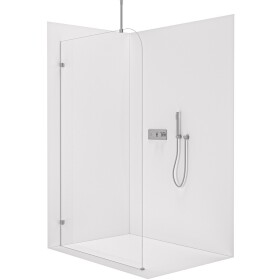 CERANO Sprchová zástěna Walk-in Orbis Top Round L/P - 8 mm - kulatá vzpěra - chrom, transparentní sklo - 120x200 cm