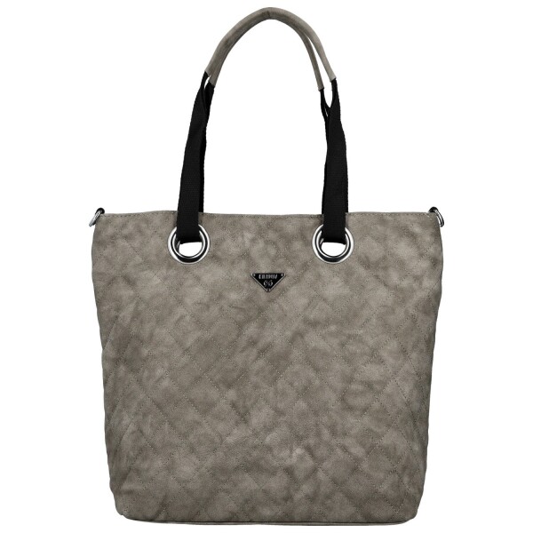 Trendy dámská koženková kabelka na rameno Priscila, šedá