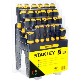 Stanley Sada šroubováků + stojan (26 ks) / Ploché | Křížové | TORX | Pozi (STHT0-62142)