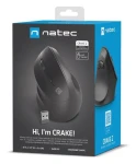 Natec Crake 2 černá, pro leváky / Bezdrátová optická myš / Vertikální / 2 400 DPI / USB + Bluetooth / 6 tlačítek (NMY-2049)