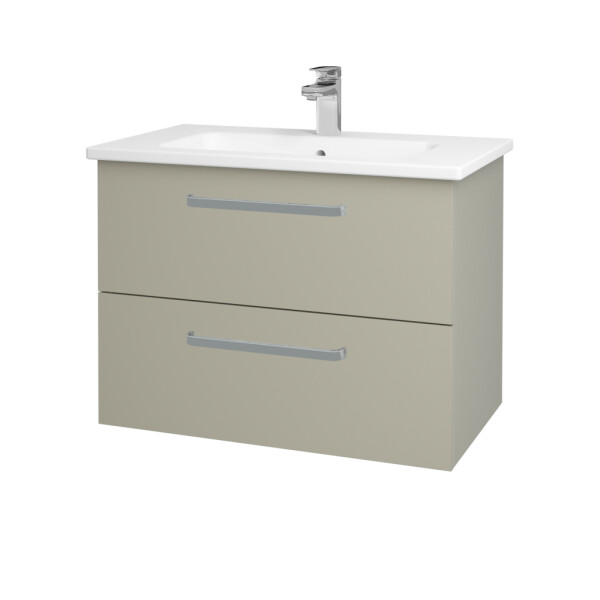 Dřevojas - Umyvadlová skříňka GIO SZZ2 80 - L04 Béžová vysoký lesk / Úchytka T01 / L04 Béžová vysoký lesk 146443A