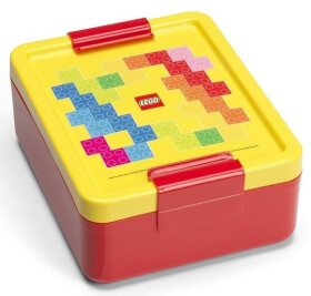 LEGO Brick box na svačinu - červená/žlutá
