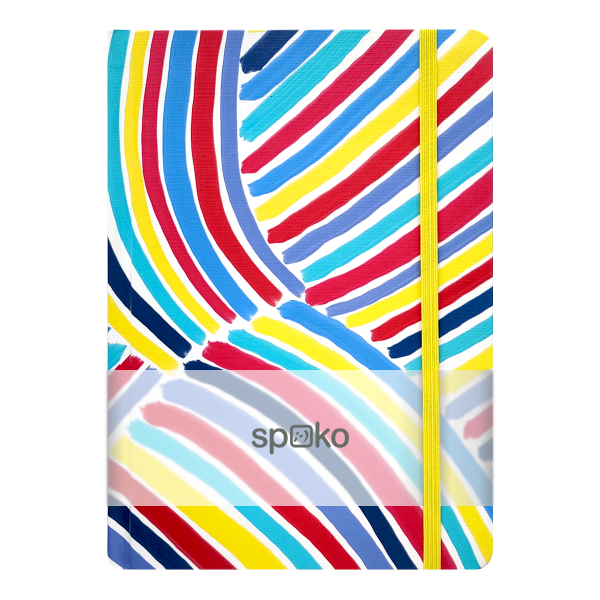 Zápisník linkovaný A5 Spoko, 75g, 96 str.- Creative V (modrý štětec)