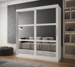 Šatní skříň Abi Miror Barva korpusu: Černá, Rozměry: 150 cm, Dveře: Černá