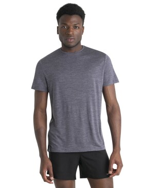 Pánské merino triko krátký rukáv ICEBREAKER Mens 125 Cool-Lite Sphere III SS Tee, Midnight Navy Heather velikost: M