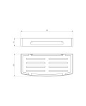 OMNIRES - UNI košík do sprchy, 30 x 5 x 13 cm grafit /GR/ UN10331GR