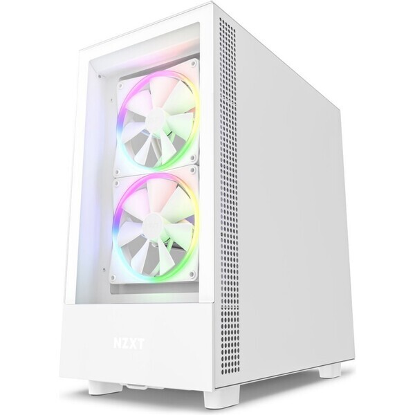 NZXT H5 Elite edition bílá / E-ATX / 1x USB 3.2 + 1x USB-C 3.2 / 3.5mm Jack / 3 x 120 mm (2xRGB) (CC-H51EW-01)