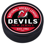 Mustang Puk New Jersey Devils NHL Block Textured Puck