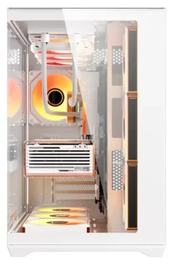 DarkFlash C280 bílá / Skříň / E-ATX / 7× 120 mm ventilátor / 270° tvrzené sklo / bez zdroje (C280 WHT +7F)