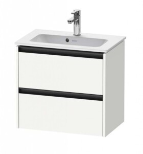 DURAVIT - Ketho.2 Umyvadlová skříňka 55x61x39 cm, 2 zásuvky, matná bílá K25255018180000