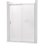 CERANO - Sprchové posuvné dveře Santoro - pravá - 6 mm - chrom, mléčné sklo - 130x195 CER-663247