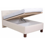Čalouněná postel Mary 120x200, béžová, včetně matrace