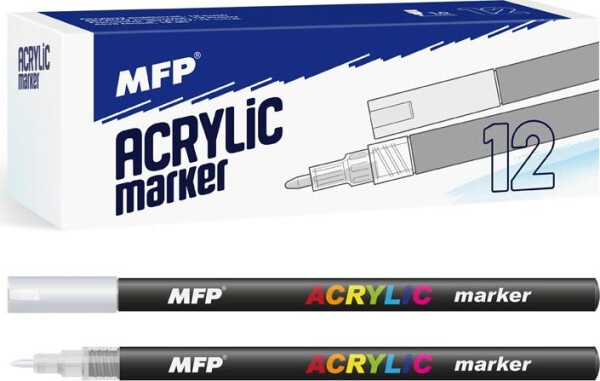 Akrylový popisovač 1mm - stříbrný
