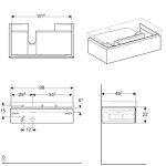 GEBERIT - Xeno 2 Skříňka pod umyvadlo 90 cm s odkládací plochou, zásuvka s LED svítidlem, lesklá bílá 500.513.01.1