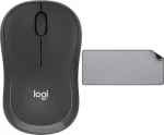 Logitech M240 Silent černá + podložka Studio Series šedá / Sada myš + podložka / 4000 DPI / 3 tlačítka