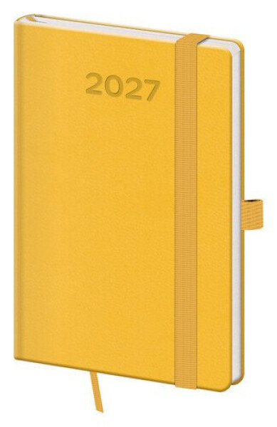 Diář 2027 týdenní kapesní Print Pop - žlutá