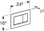 GEBERIT Ovládací tlačítko matná 115.883.01.1