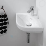 VILLEROY & BOCH - Subway 3.0 Umývátko rohové 320x320 mm, bez přepadu, otvor pro baterii, alpská bílá 43714601