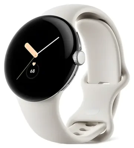 Rozbaleno - Google Pixel Watch LTE 41mm stříbrná, řemínek Chalk / Chytré hodinky / Sportovní řemínek / LTE / rozbaleno (GA04305-GB.rozbaleno)