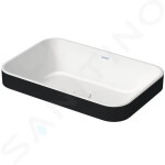 DURAVIT - Happy D.2 Plus Umyvadlová mísa zápustná, 600x400 mm, bez přepadu, bílá/antracit mat 2359606100