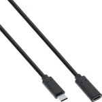 Mercodan prodlužovací kabel USB-C 3.0 černý / Prodlužovací kabel / USB-C (M) - USB-C (F) / 0,5 m (509350113)