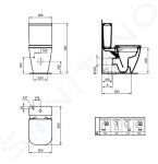 IDEAL STANDARD - i.Life S Splachovací nádržka, spodní napouštění, bílá T473501